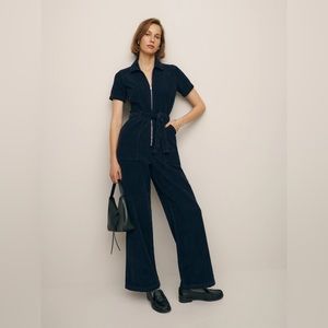 Reformation Cassidy Jumpsuit Corduroy Shortsleeve